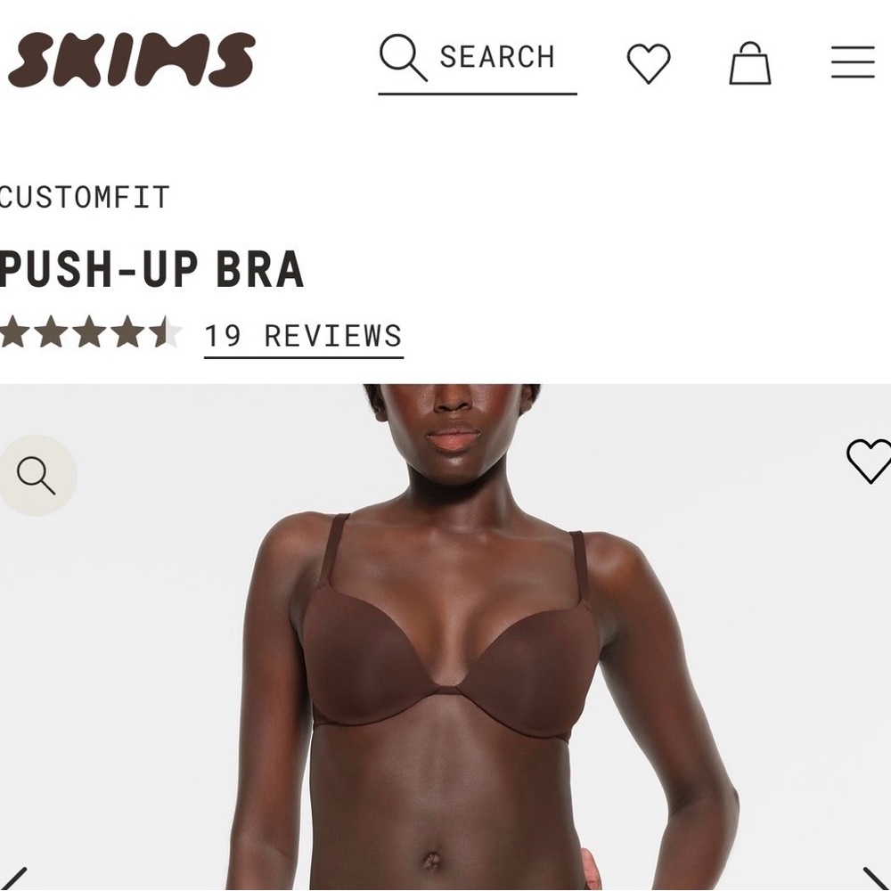 SKIMS Cocoa Push-up Bra - 38C